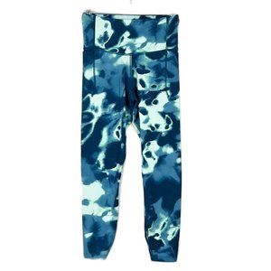 Under Armour Leggings Women XS Green Blue Fitted Activewear Athletic Bottoms